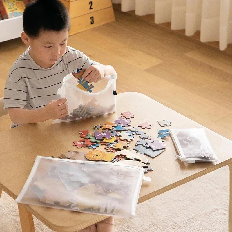 Storage Bag 1/3/6PCS Mesh Zipper Toy Building Block Puzzle Sub-package Children Particle