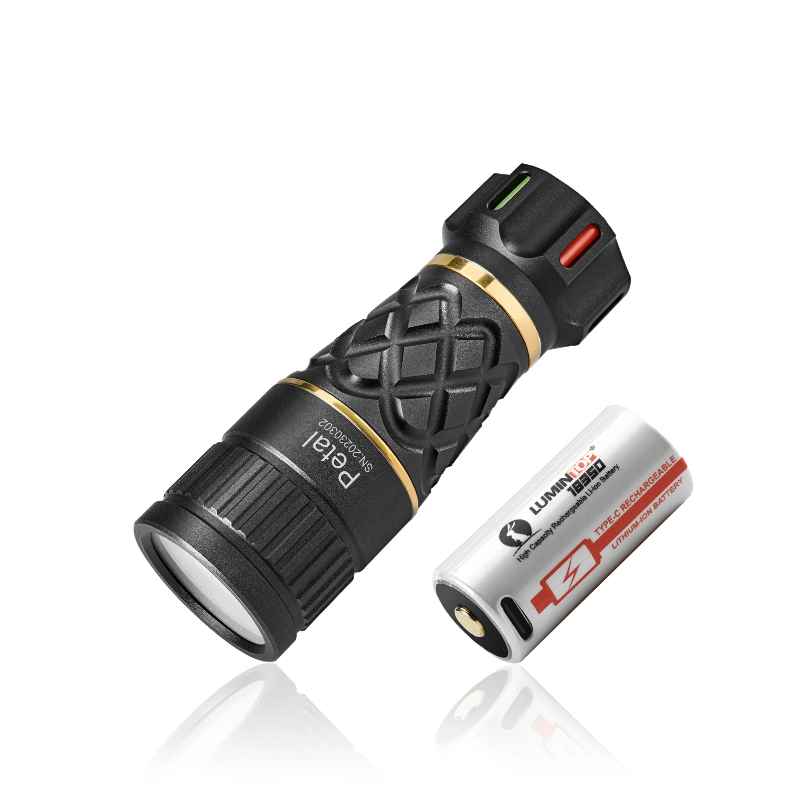 18350LEDLEPflashlightduallightsource1056meterslongdistance