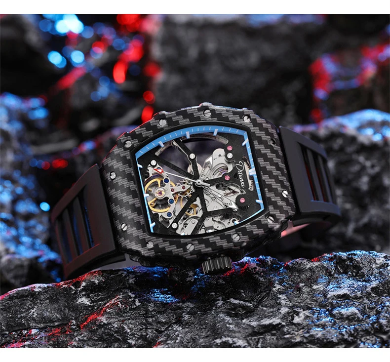 Männer Skelett Automatik Mechanische Tourbillon Skelett Vintage Tonneau Zifferblatt Herren es Top Luxus_voghion.com