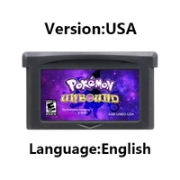 Pokemon Unbound GBA Game Cartridge 32 Bit Video Game Console Card Fan Games English Language for GBA/NDS 2