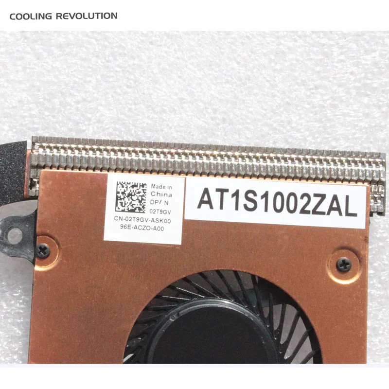 Ventilador de Refrigeração Cpu Portátil Original fo Dell Latitude 7480 7490 P73g 02t9gv Dissipador Calor At1s1002zal Sunon Eg50040s1-c910-s9a Novo - Imagem 3