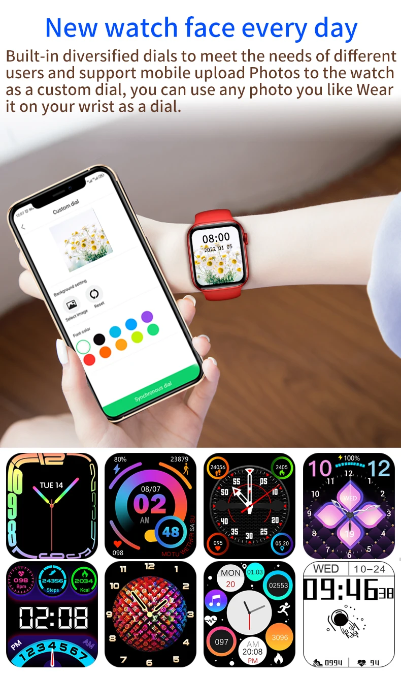 New Original WS7 Pro Smartwatch Bluetooth Sleep Monitor Heart Rate Wireless charging Watch PK IWO 14 Pro Max Series 7 HW57 Pro