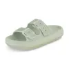 Crestar Sandals for Women and Men Summer Fashion Double Buckle Adjustable Slides Outdoor Soft Pillow Slippers EVA Flat Sandals 3