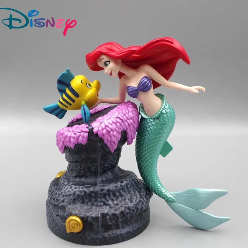 Disney Anime 19Cm Sirenetta Ariel Action Figure Toys Ariel The Princess Collection Room Car Cake Decoration Gift For Kids