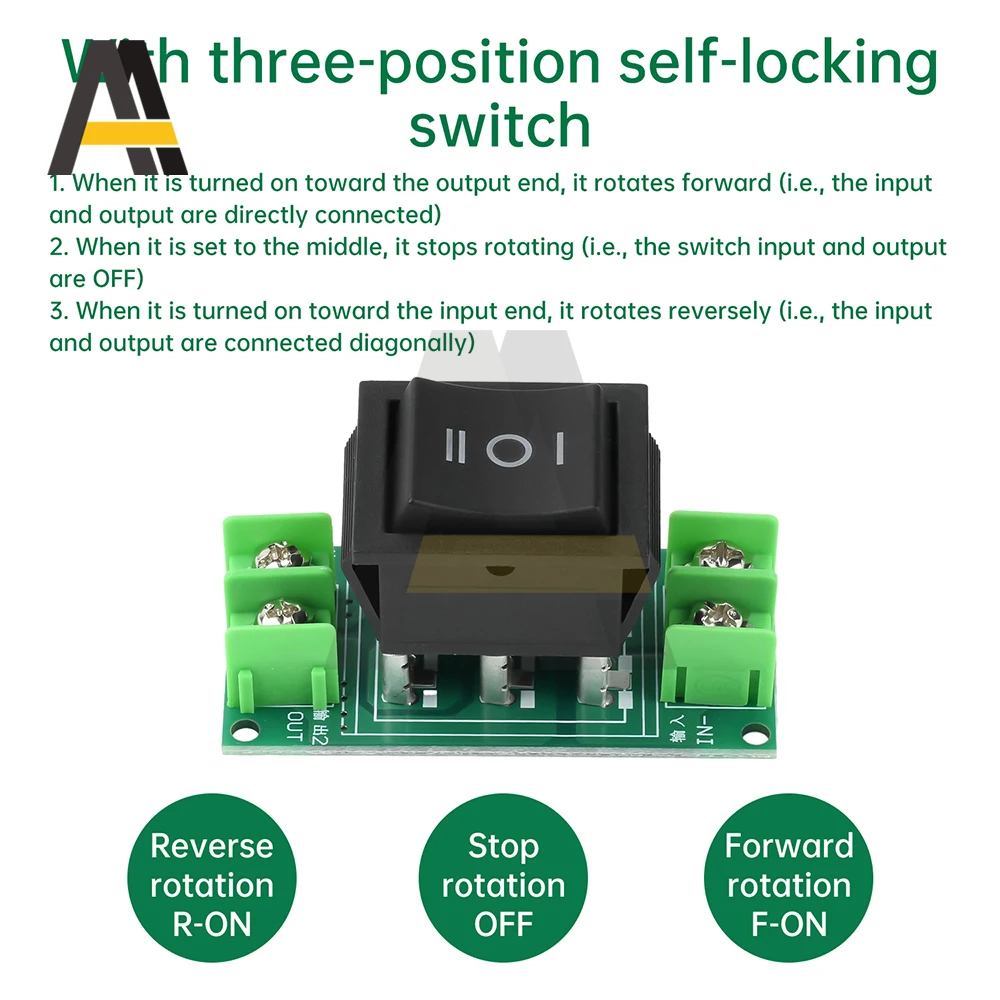 Motor Forward and Reverse Switch Module Motor Controller 0-20A Forward ...