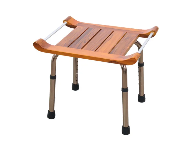 New Design Waterproof Wooden Bath Chair Shower Chair For Elderly 3