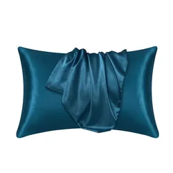 Luxurious Silk Satin Pillowcase - 51cmx76cm (Peacock blue)
