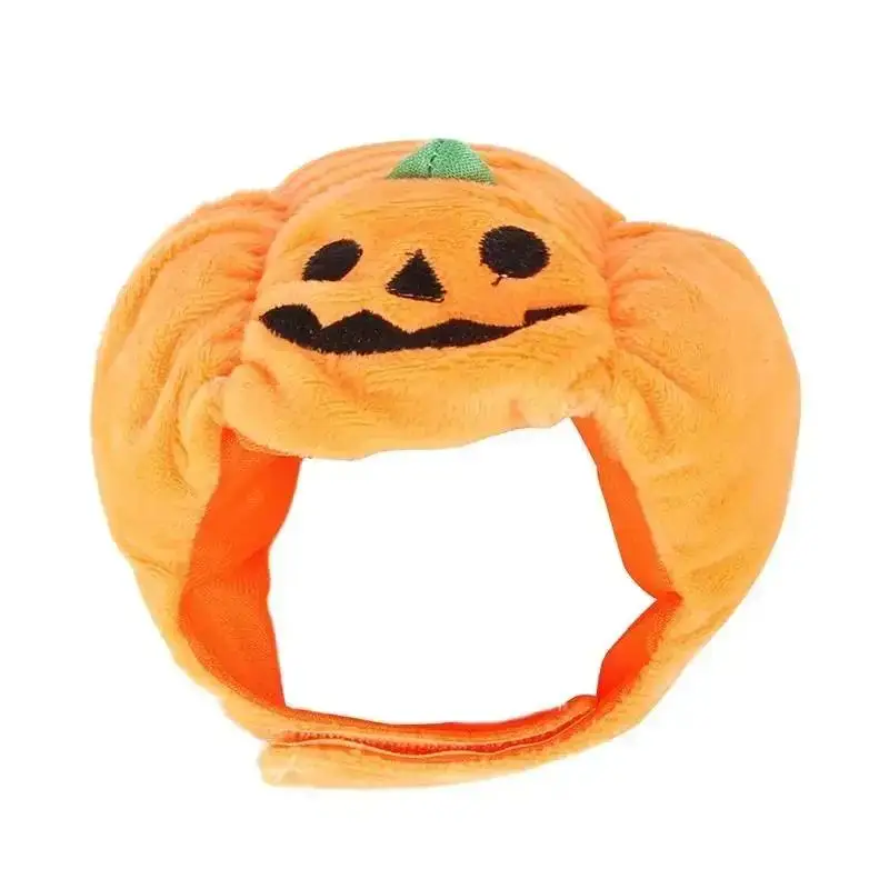 1 Pcs 애완 동물 고양이 개 호박 모자 할로윈 유령의 날 장식 용품 소형 중형 및 대형 개 테디 파두 헤드 기어
