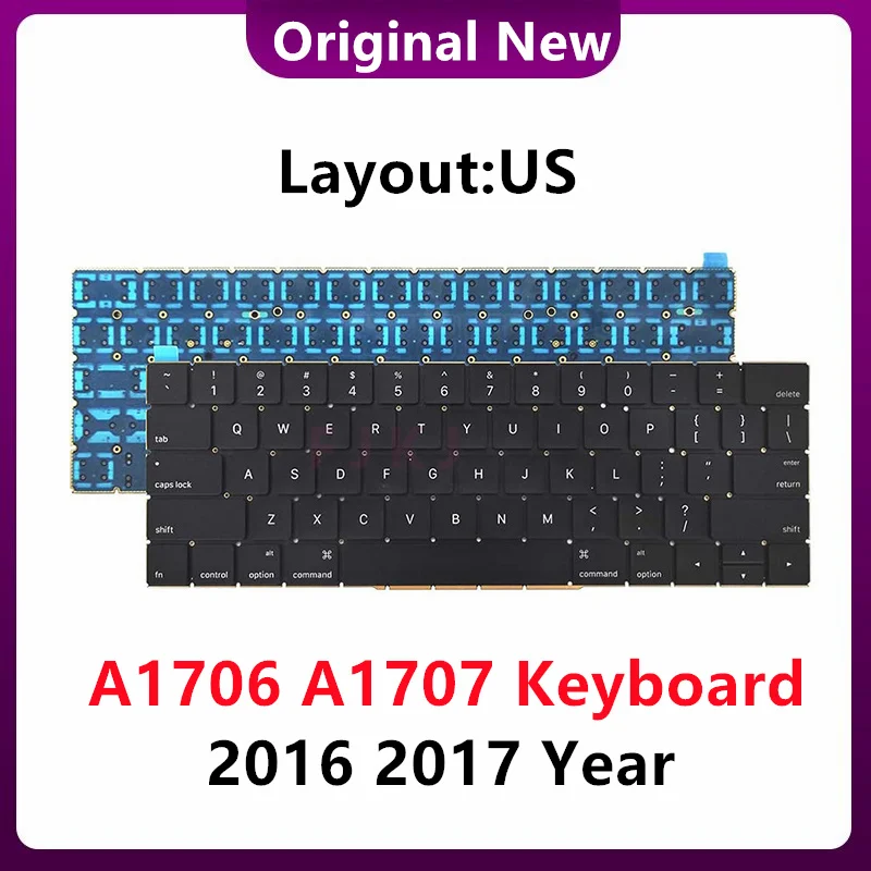 

Клавиатура A1707 для ноутбука, 15 дюймов, EMC3072, EMC3162, 2016, 2017 год
