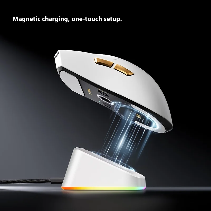 MCHOSE K7 Ultra Lightweight Gaming Mouse, Esports 8K Wireless with Magnetic Charging, PAW3950 Sensor view 3