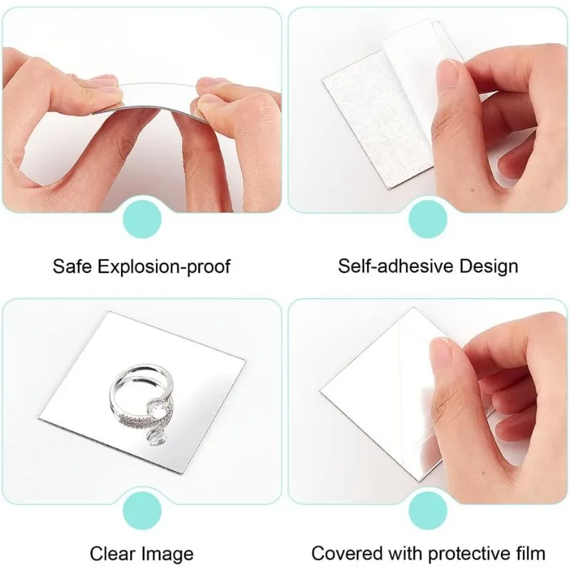 Mini Acrylic Mirror Tiles 3
