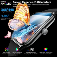 New Ultra Thin Smart Watch men 1.96" AMOLED HD Pixel Display Always Show Time BT Call Reminder Smartwatch Ladies For Android iOS - Image 2