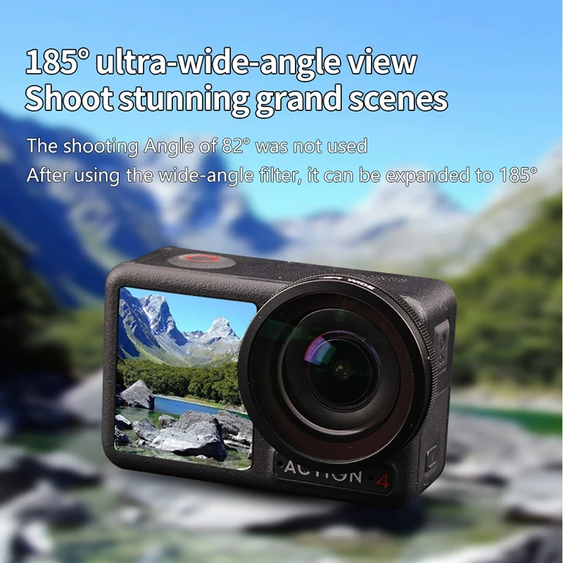 DJI Action 4 5 Pro 스포츠 카메라용 초광각 렌즈 퀵 릴리즈 전문 광학 사진 필터 액세서리 키트
