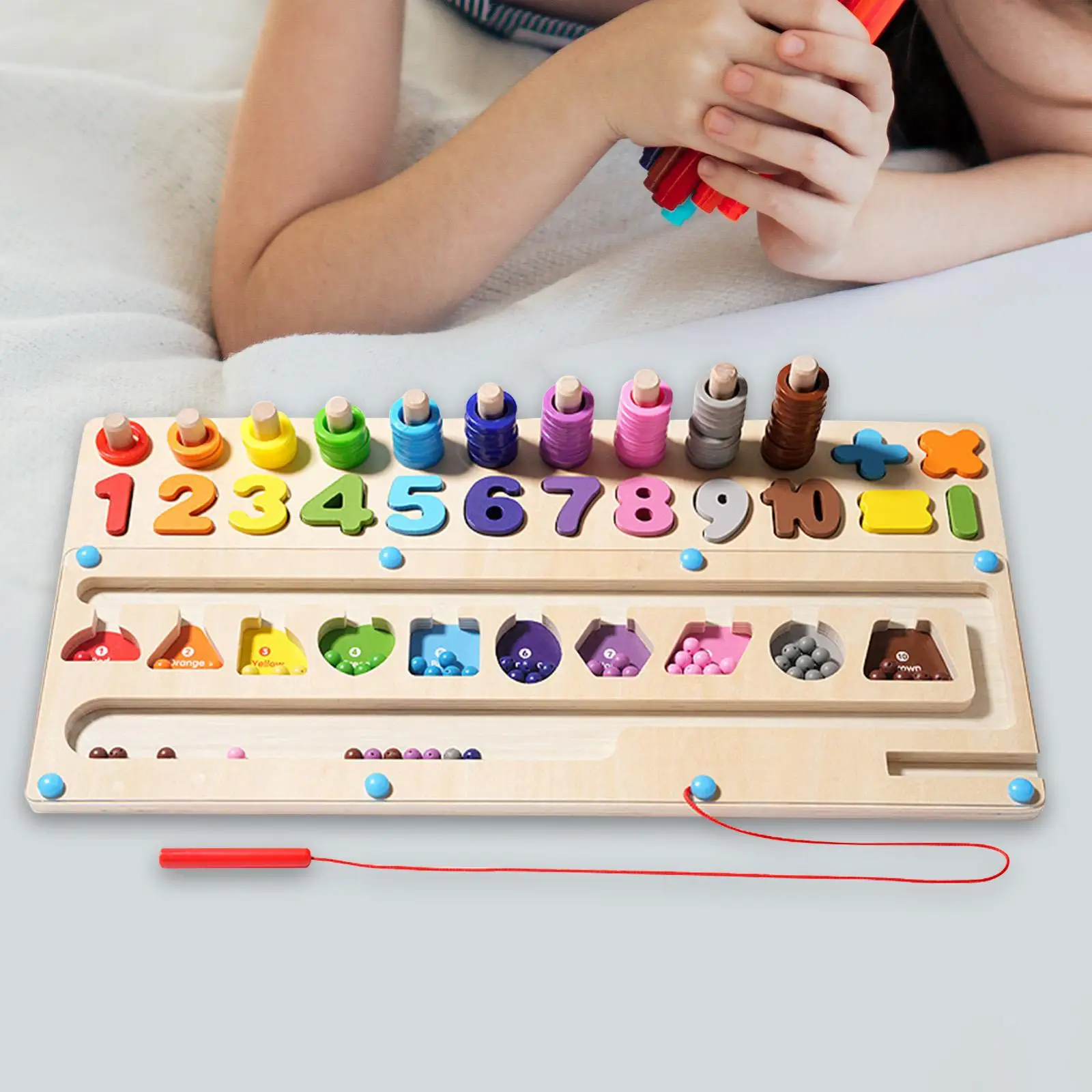 

3 in 1 Magnetic Color and Number Maze Fine Motor Skill Color Sorting Toys for Christmas Birthdays Children's Day Easter Party