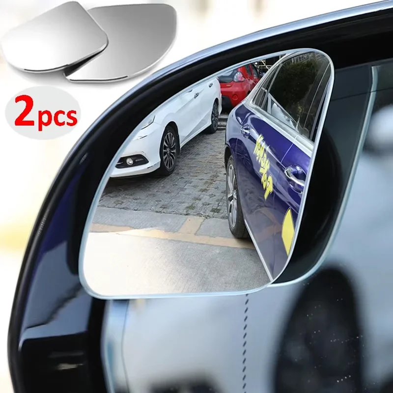 2pcs Universal Fit Glass Car Wide-angle Blind Spot Rearview Mirror,360° Adjustable, High-definition,with Applicable for All Cars
