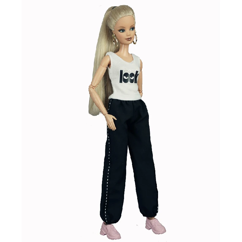Mehrgelenkige Puppenkleidung, modisches Hosen-Set, 30 cm, Puppen-Outfit-Zubehör, trendige Puppenkleidung, Anzug für BJD-Puppen – Detail 2