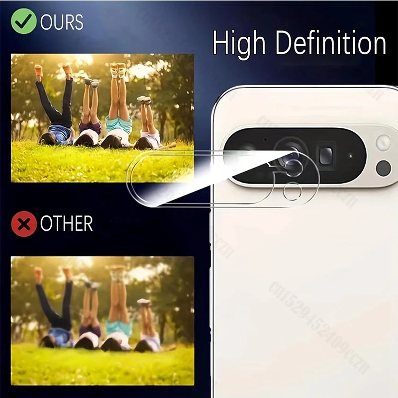 Premium 3D Tempered Glass Camera Protector with Metal Rear Ring