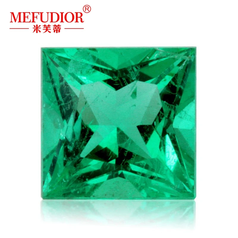 

Lab-grown Columbia Emerald Gems 4*4mm-9*9mm Square Shape Full Specification Loose Stone