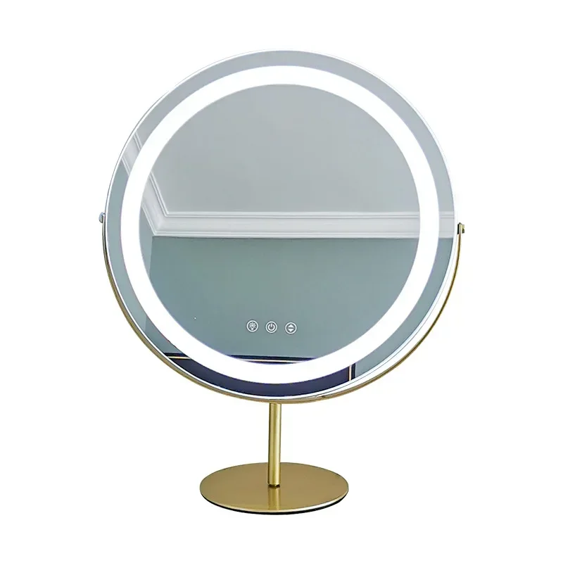 Miroir de Maquillage Rond à LED, Miroir de courtoisie de Bureau