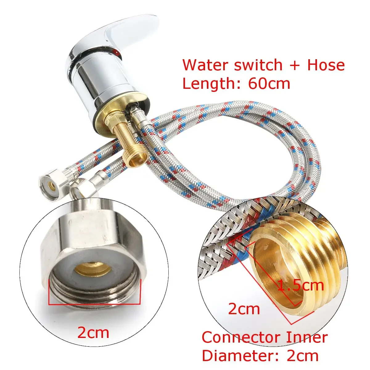 Beauty Salon Shampoo Bowl 127cm Beauty Salon Shampoo Bowl Sink Hot & Cold Faucet Spray Hose Repalcement