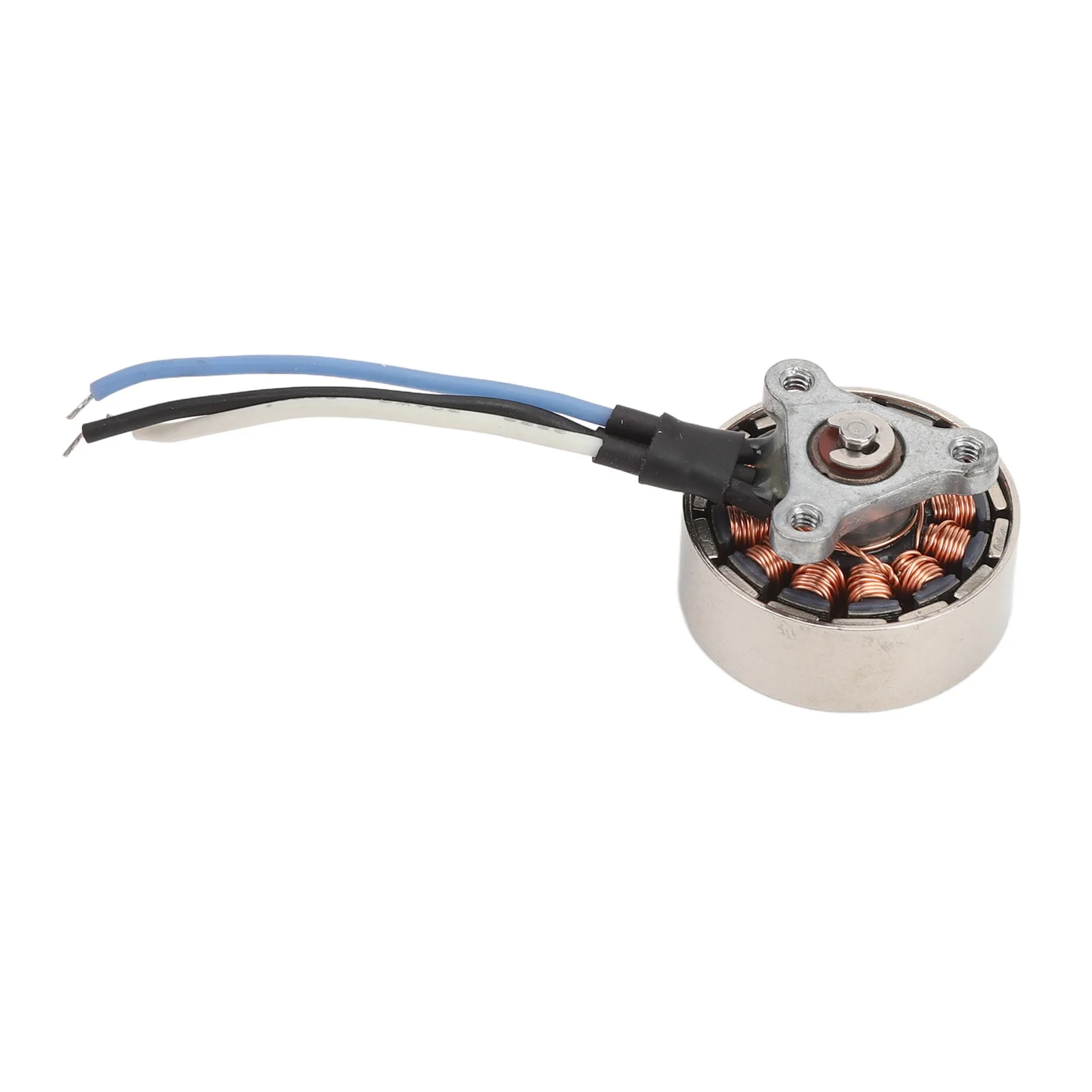 Moteur sans balais pour avion RC 4 axes - 3.7V 1503 en alliage d'aluminium, posé sur une surface avec câbles.