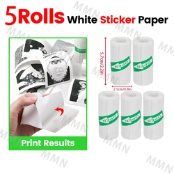 Compact Wireless Portable Thermal Printer for Photos and Labels (58mm) (Stickers 5pcs)