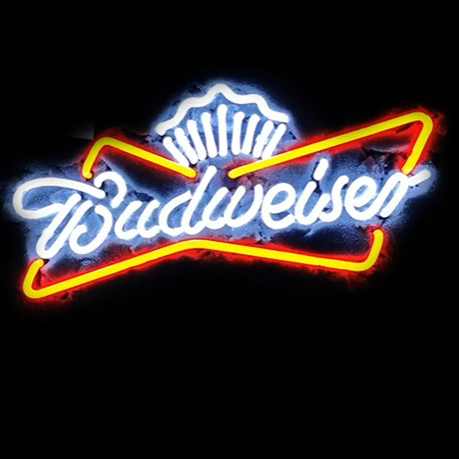 

Neon Sign Budweise vintage neon sign Beer Bar Pub Handcrafted real glass neon signs for ROOM window home custom Iconic Sign Art