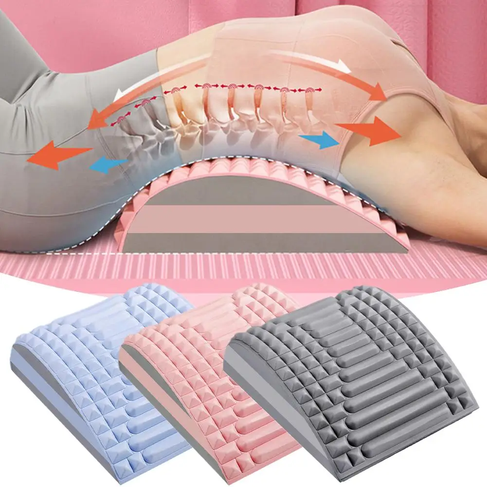 

Multifunctional Neck Back Stretcher Relax Muscles Relieve Back Pain Pressure Back Stretch Pillow Lumbar Back Support Massager