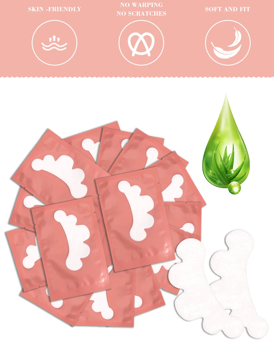 Description Picture 3 of item100pairs Eyelash Pads Grafted Lash Hydrogel Gel Patches Under Eye Pads for Eyelash Extension Tips Sticker Makeup Tools