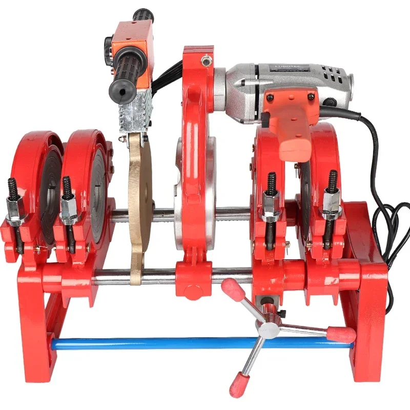 1.8KW/2.1KW/3KW PE Pipe Manual Butt Welding Machine 63-160/250 Hot Melt Hand Double Column Pipe Welding Machine 3