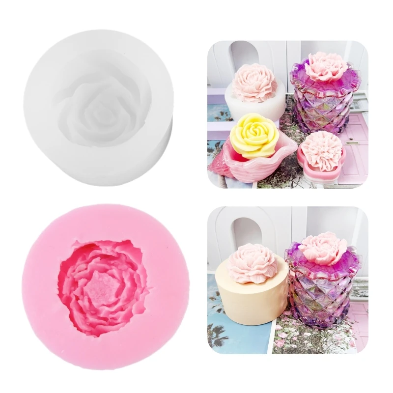 Rose Peony Flower Carnation Silicone Mold Resin Epoxy Halloween Crafts DIY Ornament Jewelry Making Tool