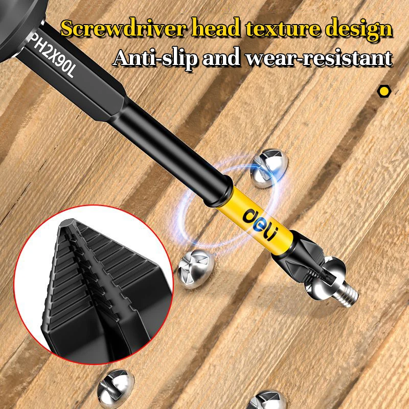 Anti-Slip and Shock-Proof Bits Screwdriver Bits High Hardness Strong Magnetic 25/50/65/70/90/150mm Ph2 Screwdriver Set 4