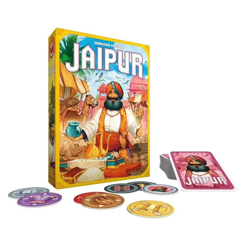 

Jaipur Strategy Game Jaipur Two-player Trading Game Businessman Playing Game Card Family Friendly Party Game For Kids