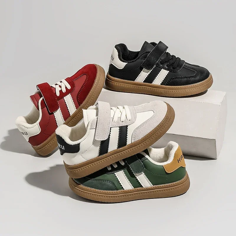 Children Casual Sneakers New Black Soft Bottom Girls Boys German Training Shoes Autumn Winter Fashion Red Kids Baby Casual Shoes 2