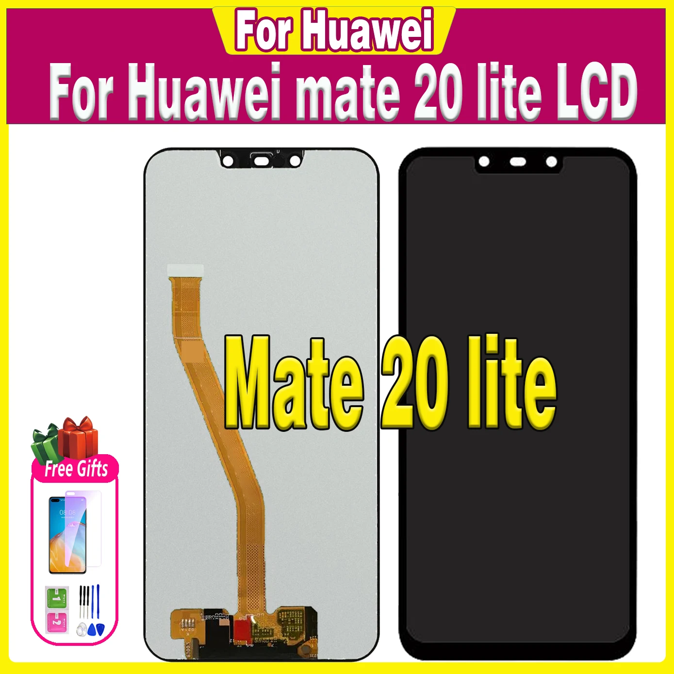 Display Da 6.3 "Per Huawei Mate 20 Lite Display Lcd Touch Per Huawei Sne-Al00 Ine-Lx2 Sne-Lx1 Sne-Lx2 Lx3 Parti Di Ricambio Dello Schermo