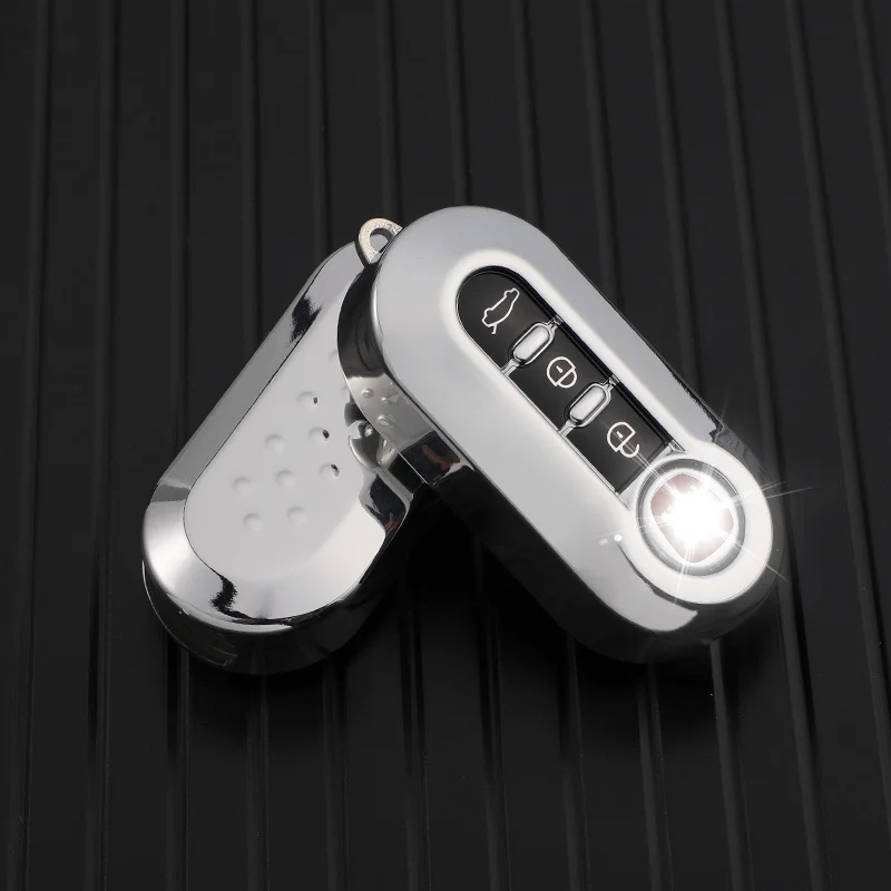 3-Button TPU Car Flip Key Case Cover - Premium Auto Shell Fob Accessory