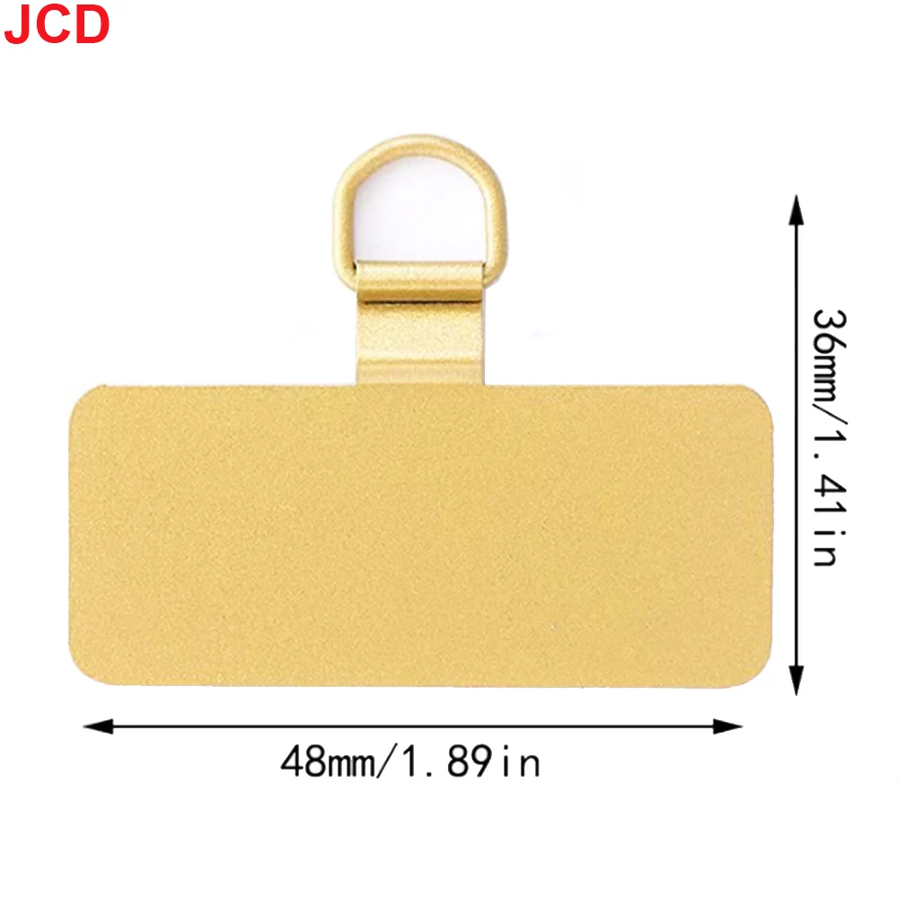JCD 1/4개 유니버설 메탈 폰 랜야드 가스켓 패치 내구성 초박형 모바일 폰 슬링 로프 카드 클립 스트랩 행 코드 탭