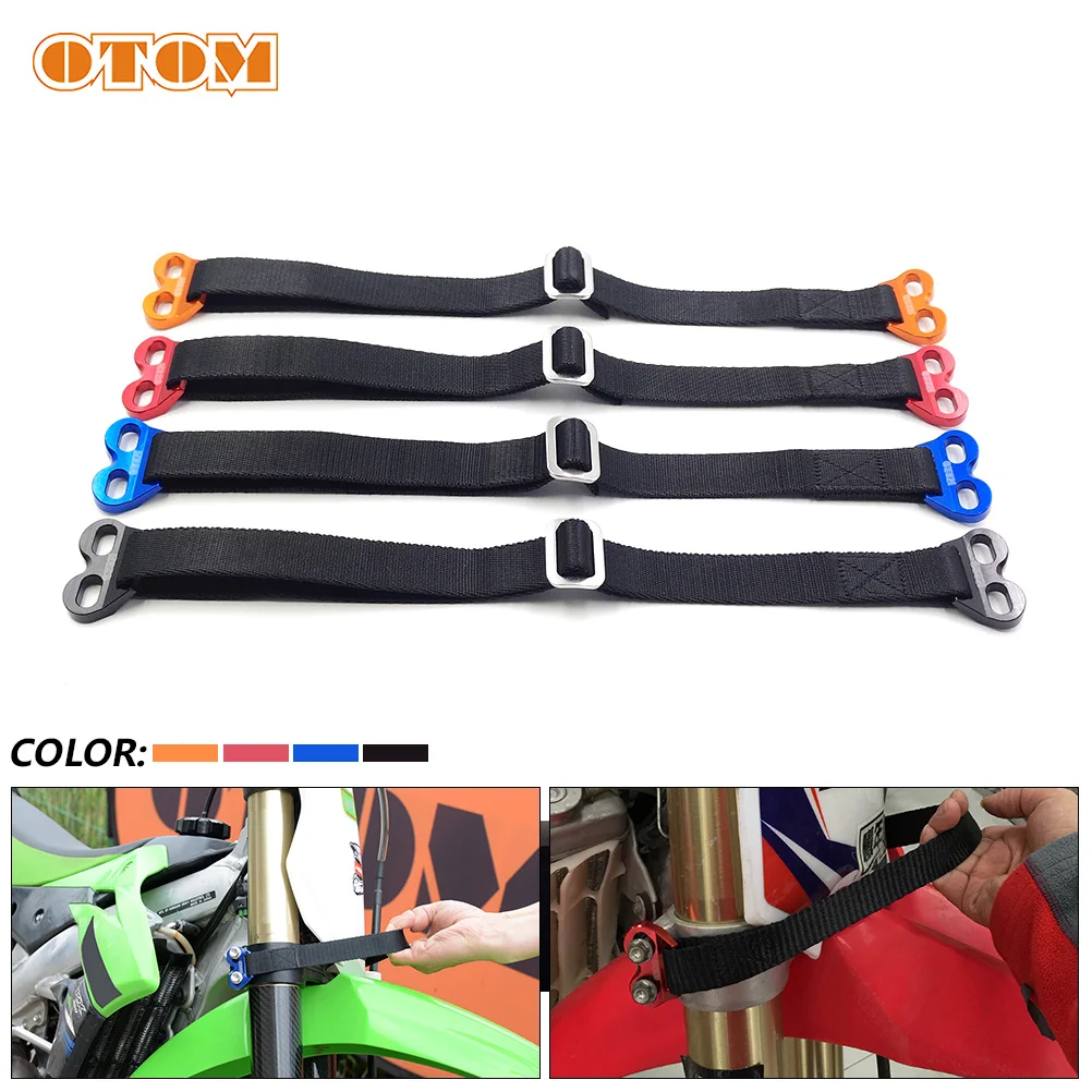 

OTOM CNC Rescue Belt Pull Strap Motorcycle Pit Bike Motocross Steering Wheel Joint Board Trailer Rope For KAWASAKI HONDA SUZUKI