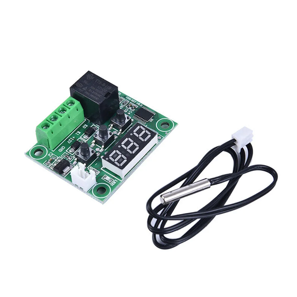 Thermostatic Valve Controller Smart Thermostat Smart Thermostat Socket Temperature Controller-50-110&deg;C W1209 12V Dual LED Digital Display Thermostat Temperature Controller Regulator Switch Control Relay Sensor Module