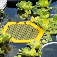 Floating Bee Island-Bee Waterer Hexagonal Bee Insect Drinking Tray Acrylic Beekeeping Setups Luring insects Waterer Catcher Cups