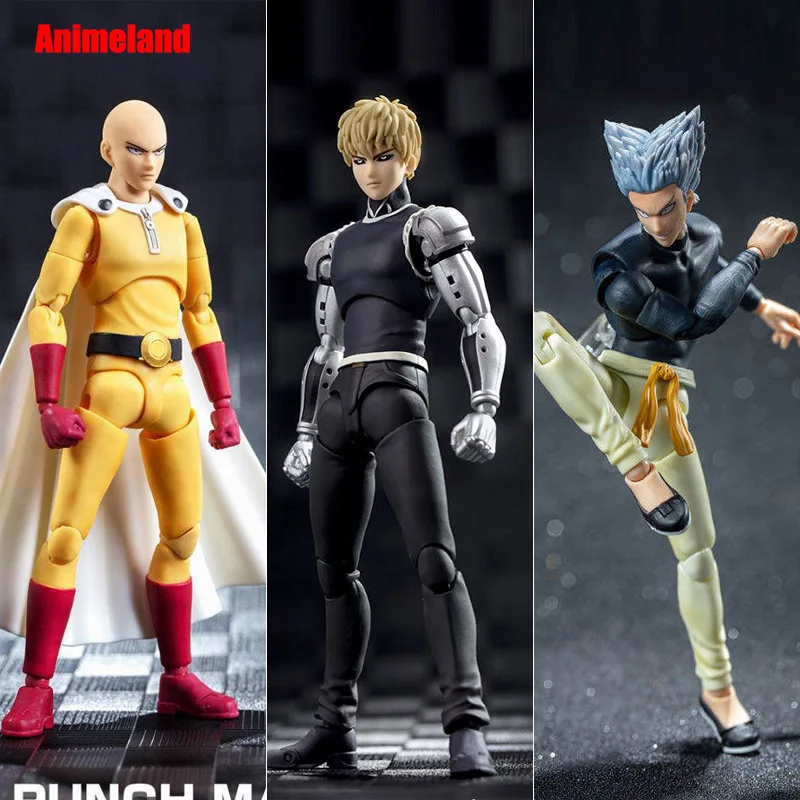 Фото Аниме-land дазин/великолепные игрушки/GT One Punch Man Сайтама Genos Garou 1/12 14 см/5,5 дюйма SHF/S.H.F ПВХ экшн-фигурка модель в наличии №1