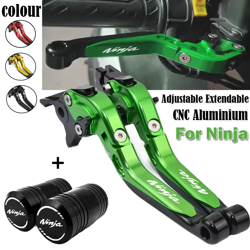 

For KAWASAKI NINJA 650R ER6F ER6N 2009-2016 Motorcycle Adjustable Extendable Folding CNC Brake Clutch Levers Tire Valve Caps