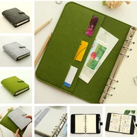 A5 A6 Felt Shell Fabric Notebook Paper Planner Inner Page Ring Binder Stationery Gift Traveler Journal Loose Leaf Notebook New 1