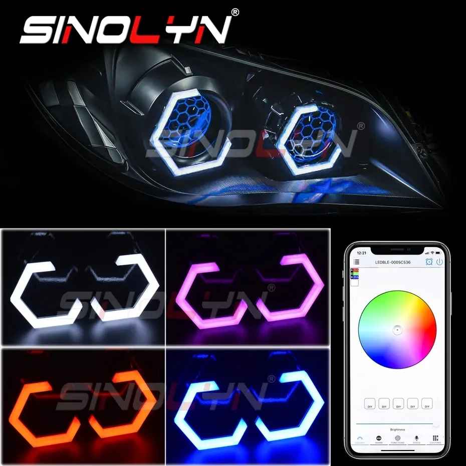 Rion Angel Eyes Set Scheinwerfer Rgb Standlicht Ringe Halo Ring