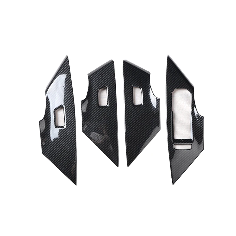 

Black Carbon Fiber Color Interior Center Control Front Door Armrest Decorative Stickers Sequins For 2019-2022 Volkswagen Jetta
