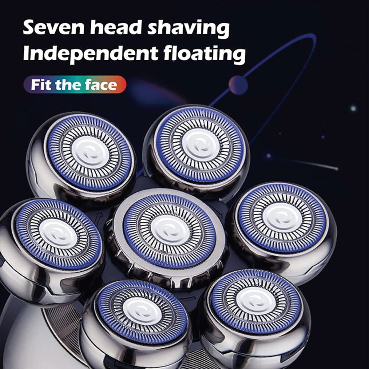 VGR V-315 7D 면도기 충전식 면도기 방수 회전식 면도기 수염 트리머 코 헤어 트리머 남성용 전기 면도기