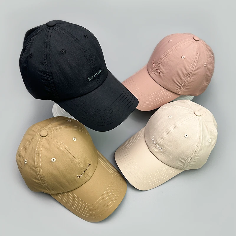 

Retro Simple Letter Embroidery Baseball Hats New Men Woman Casual Sunshade Quick Drying Breathable Korean Versatile Snapback Cap