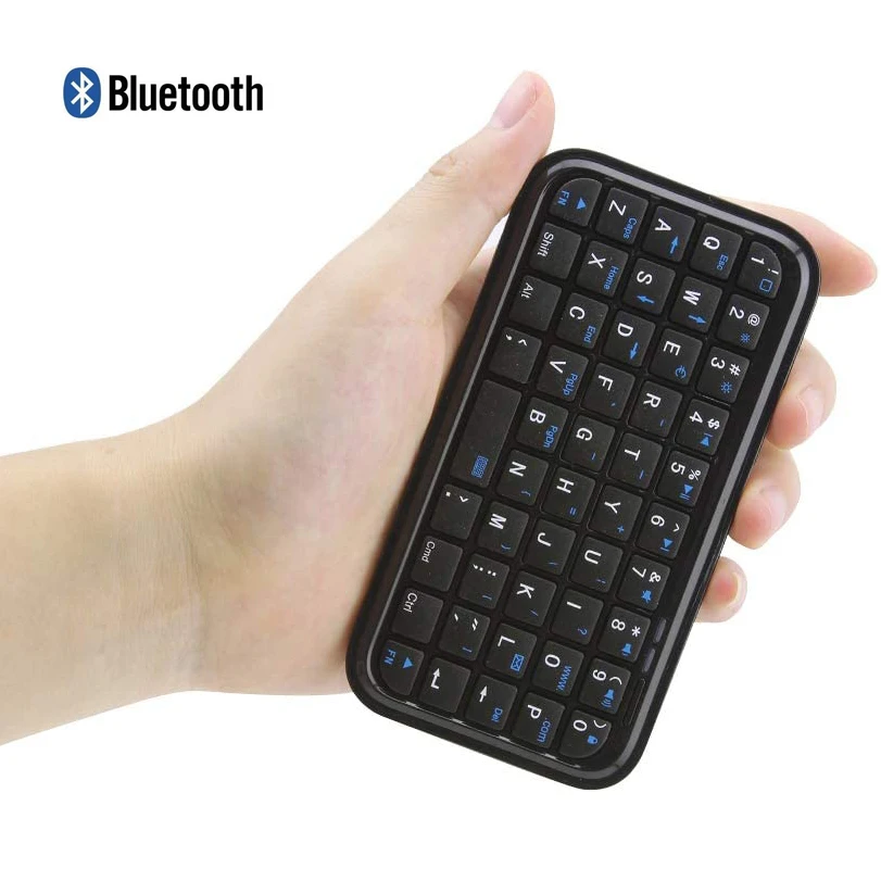 Recarregável Mini Slim Teclado sem Fio Teclado Bluetooth 3.0 Pequeno Portátil 49 Chaves Apto para Tablets Smartphone Tamanho de Viagem