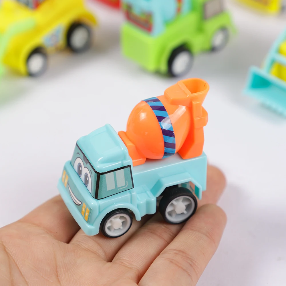 8Pcs Cute Engineering Vehicle Construction Car Pull Back Toys for Kid Birthday Party Favors Pinata Fillers Kindergarten Rewards