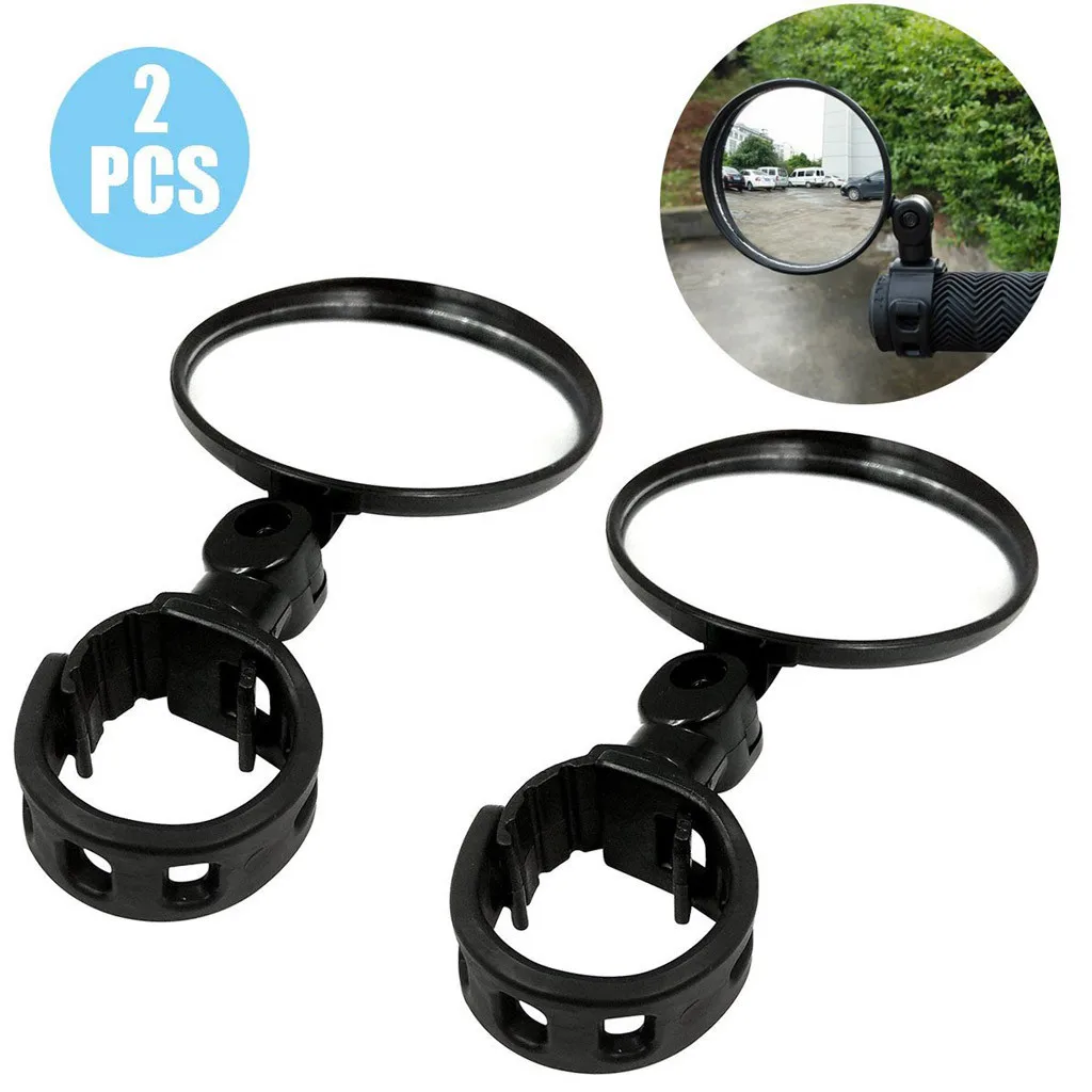 

2pcs Bicycle Mirror Mini Bicycle Rearview Mirror Mountain Road Bike Handlebar Rear View Mirrors Cycling 360 Degrees Ratatable